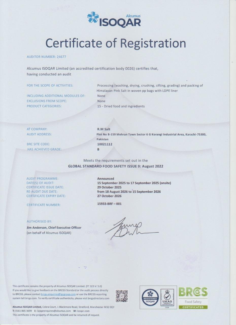 ISO Certificate