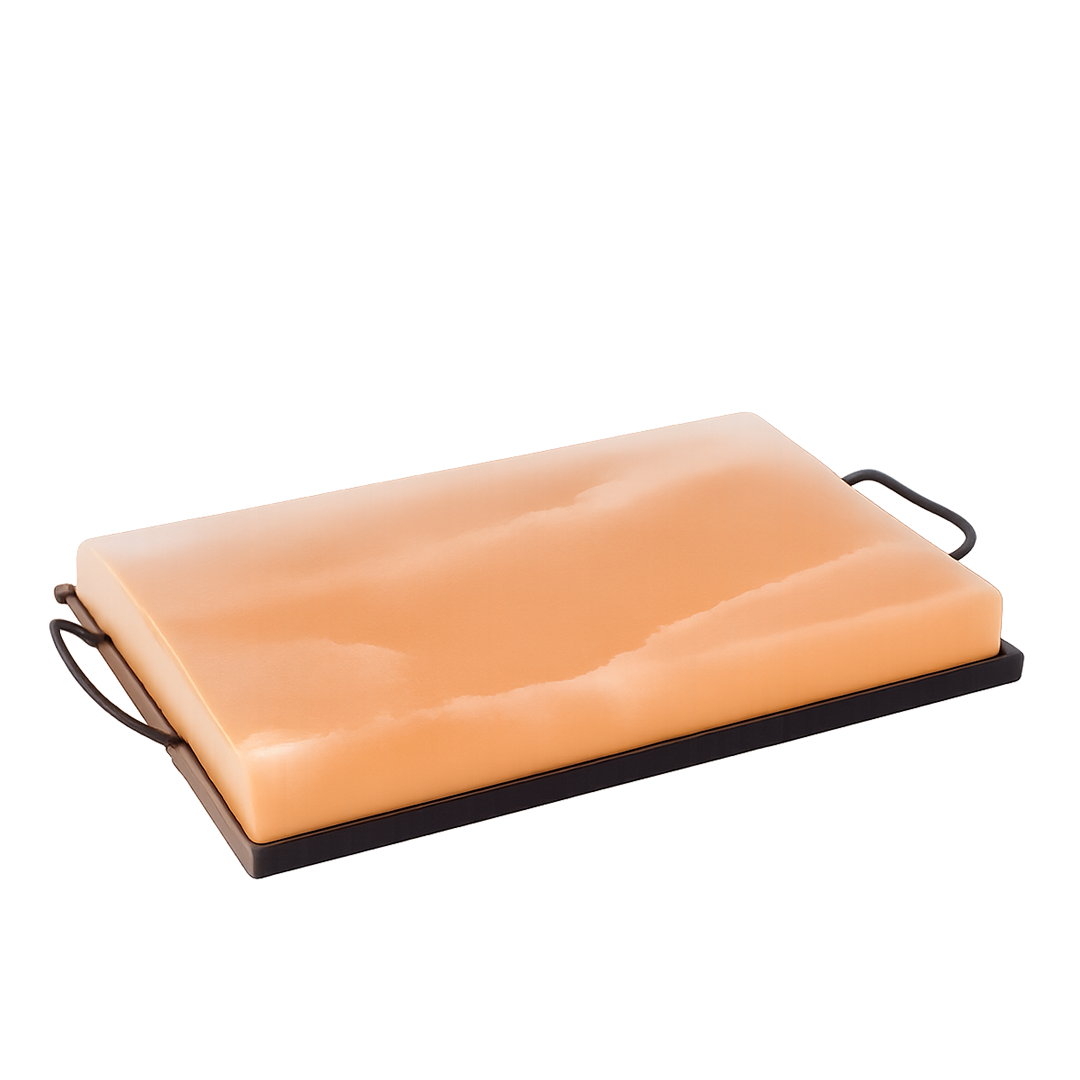 Himalayan Salt Plate With Metal Holder