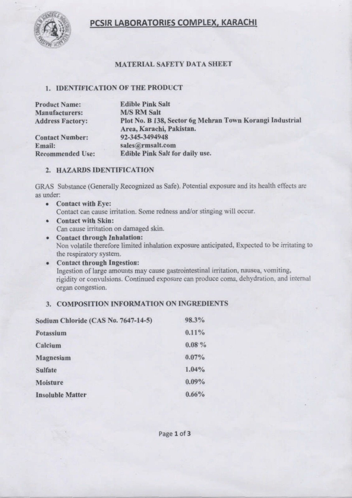MSDS