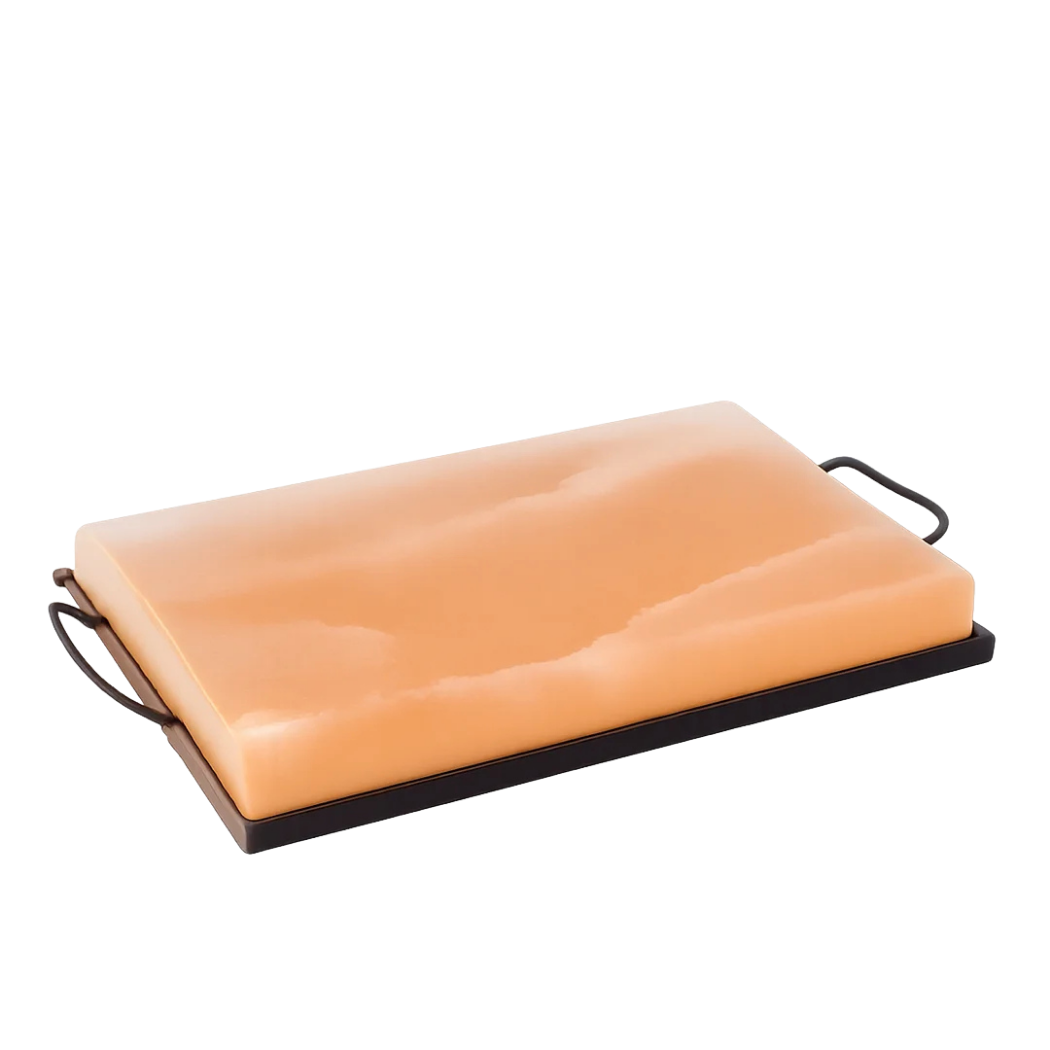 Himalayan Salt Plate With Metal Holder